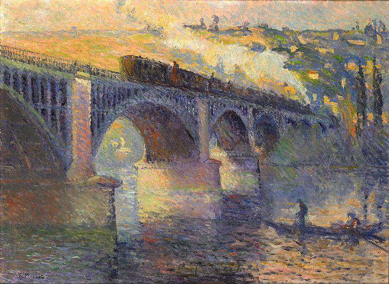 Robert Antoine Pinchon – Le Pont aux Anglais, soleil couchant (1905)